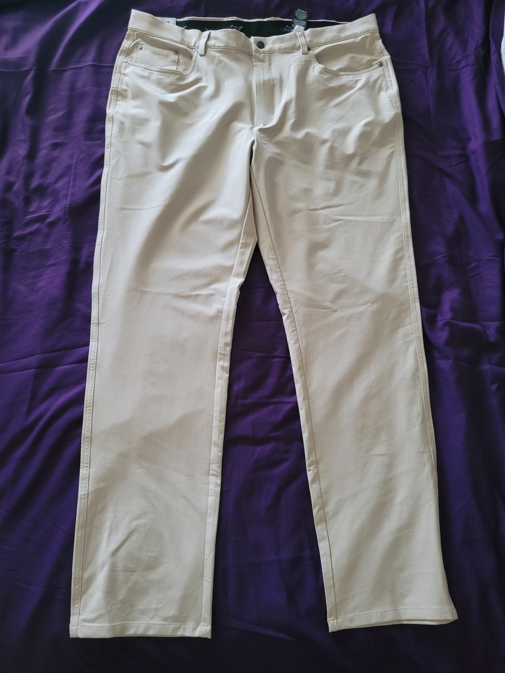 Greg Norman Collection Khaki Stretch Pants 38x32 - Picture 3 of 4